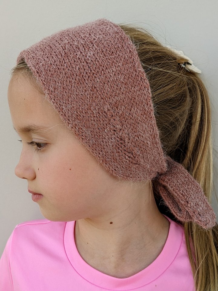 Knit Headband with Ties Pattern product image (1)