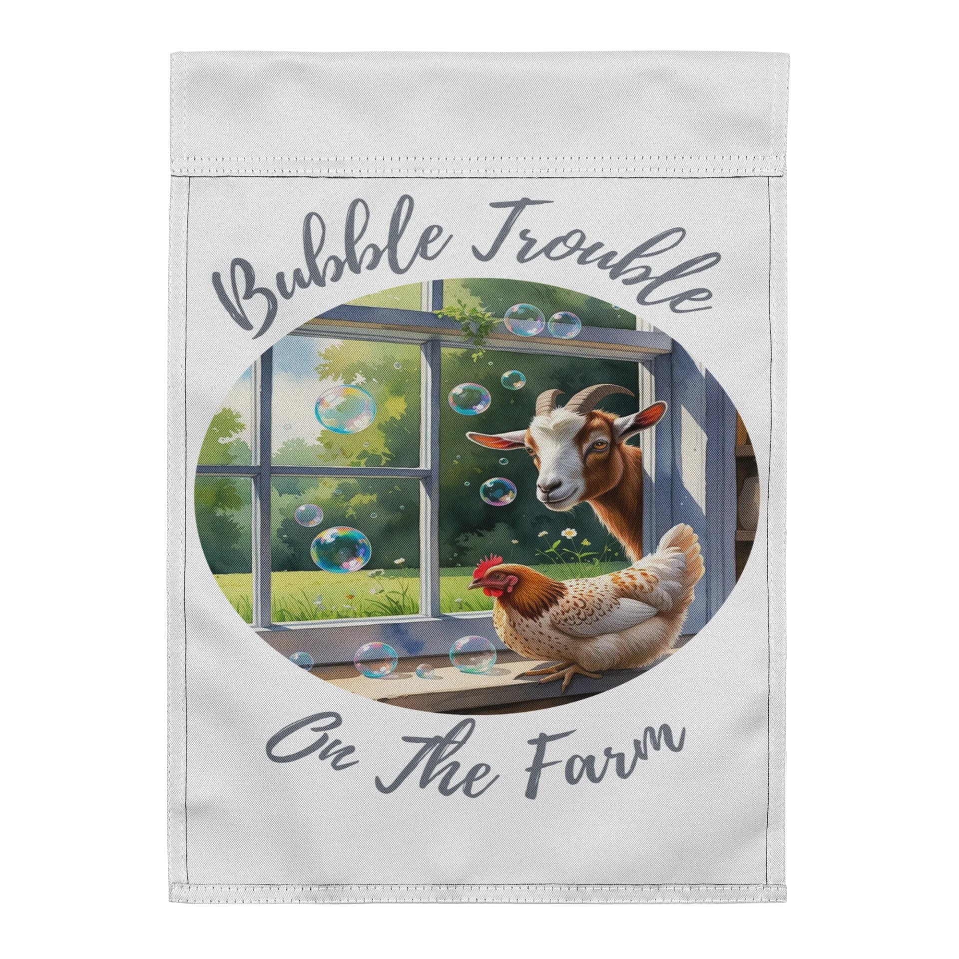 Bubble Goat Trouble Farm Flag product image (3)