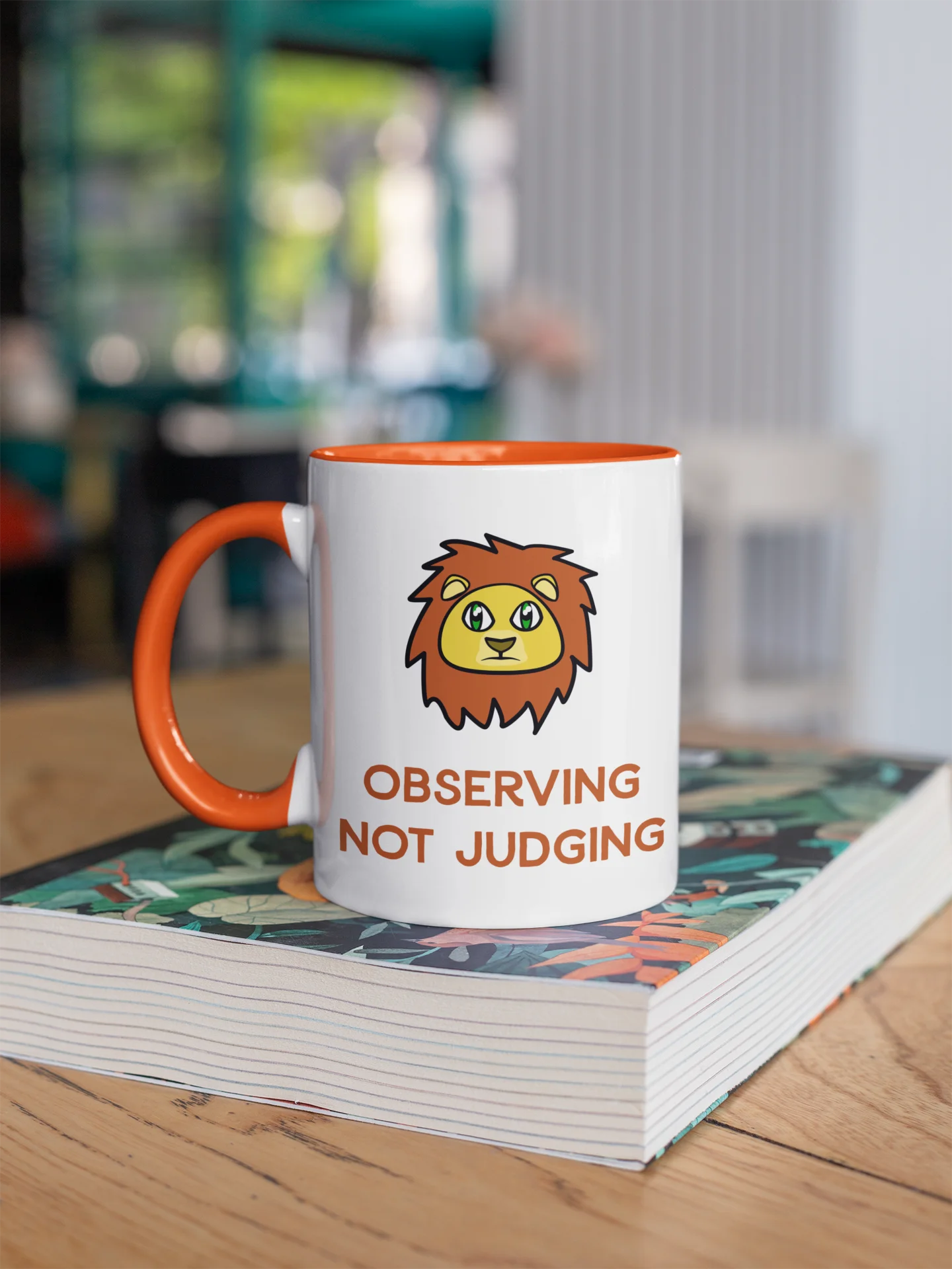 Observing Not Judging – Lonely Lion Mug product image (1)