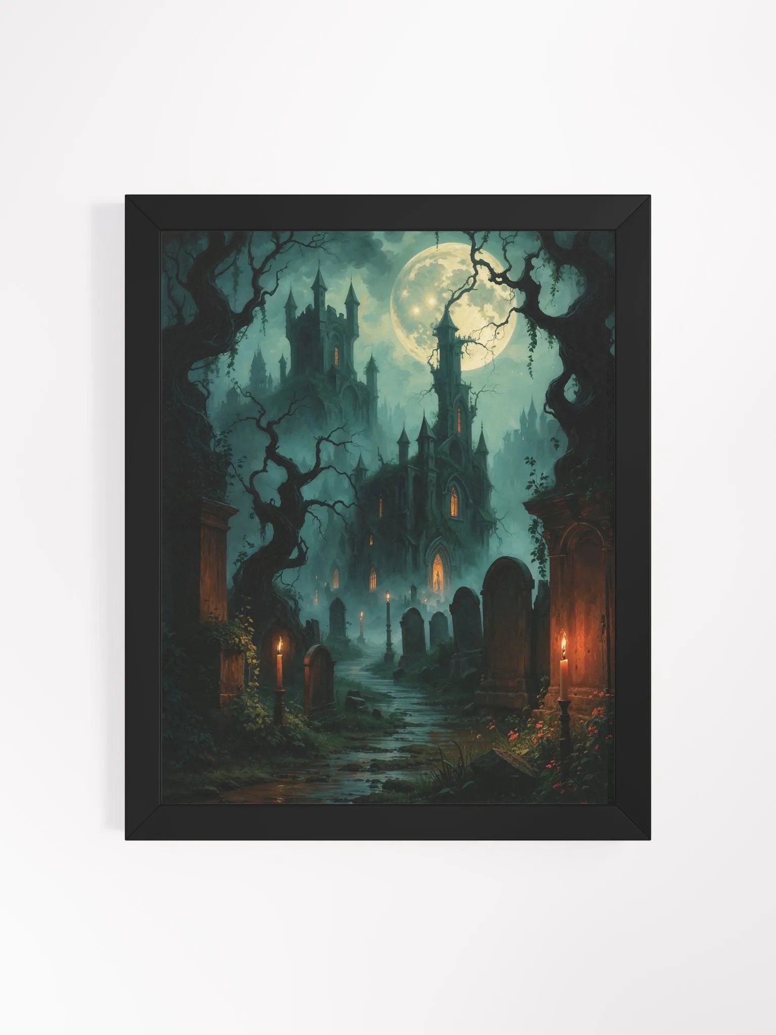 Moonlit Gothic Castle Framed Print product image (5)