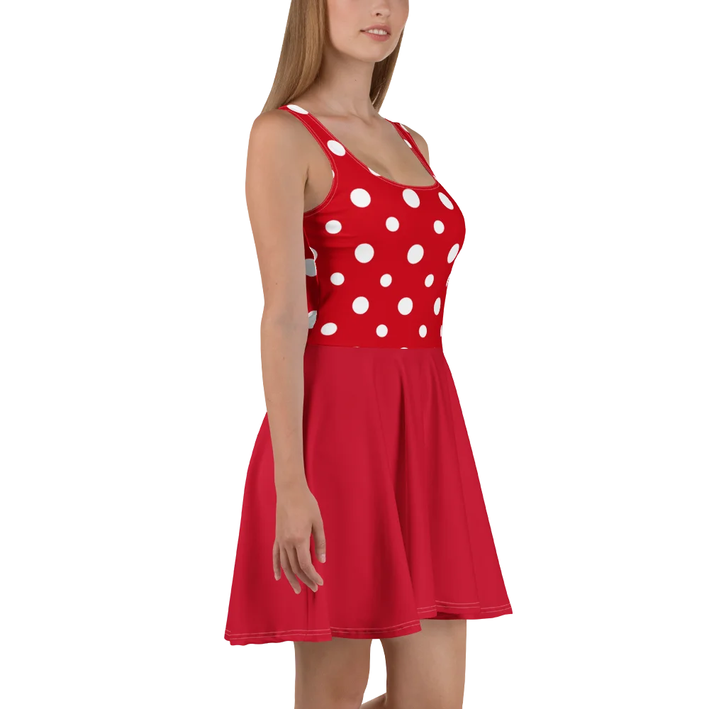 Red Velvet Dot Dress product image (4)