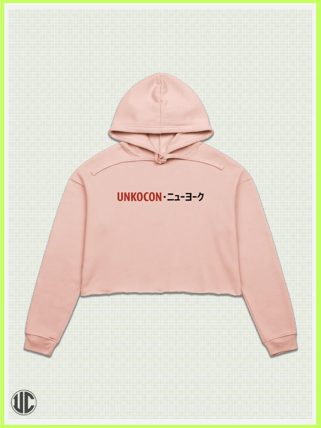UnkoCon – Rockaway Beach NY Skater Crop Hoodie product image (1)
