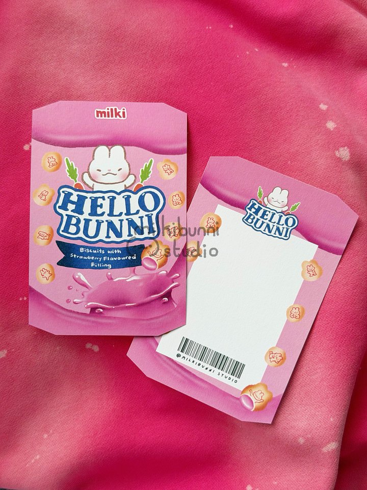 Strawberry Hello Bunni Postcard product image (1)