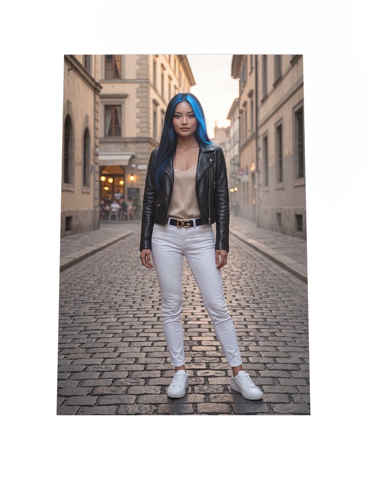 Blue-Haired Street Style City Poster product image (3)