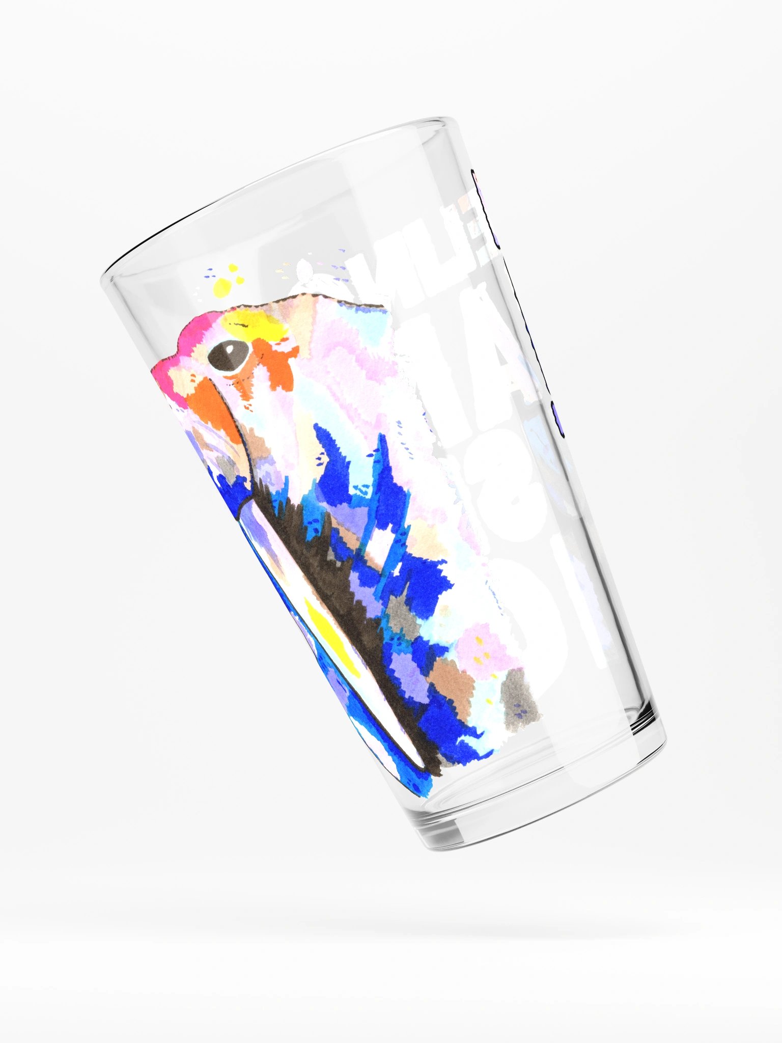 Walrus Watercolour Pint Glass product image (3)