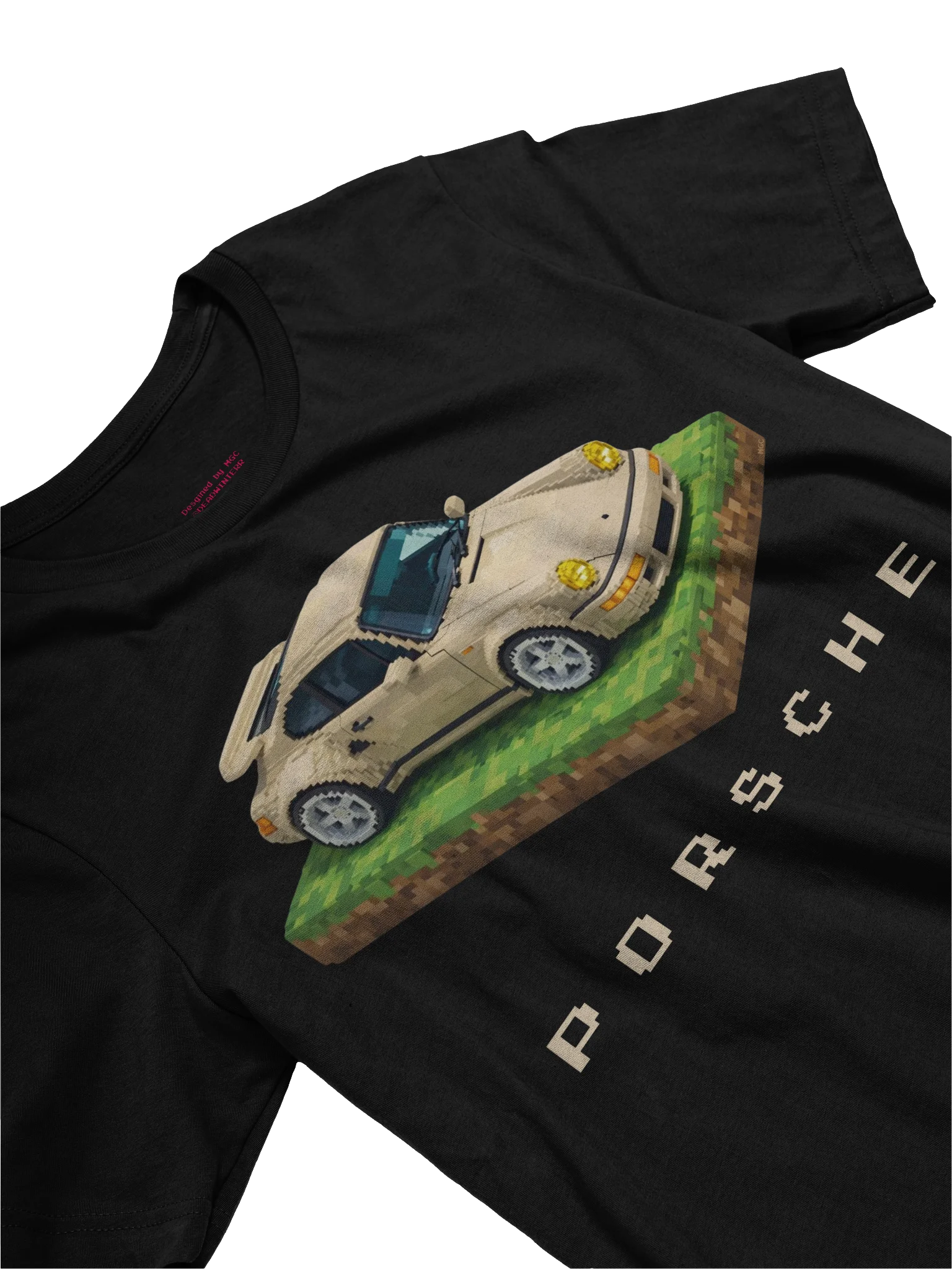 Grey Porsche 964 Ruf Automobile Ultimate "Wolf" Voxel Art Shirt (Pixel, Retro, Minecraft) product image (3)