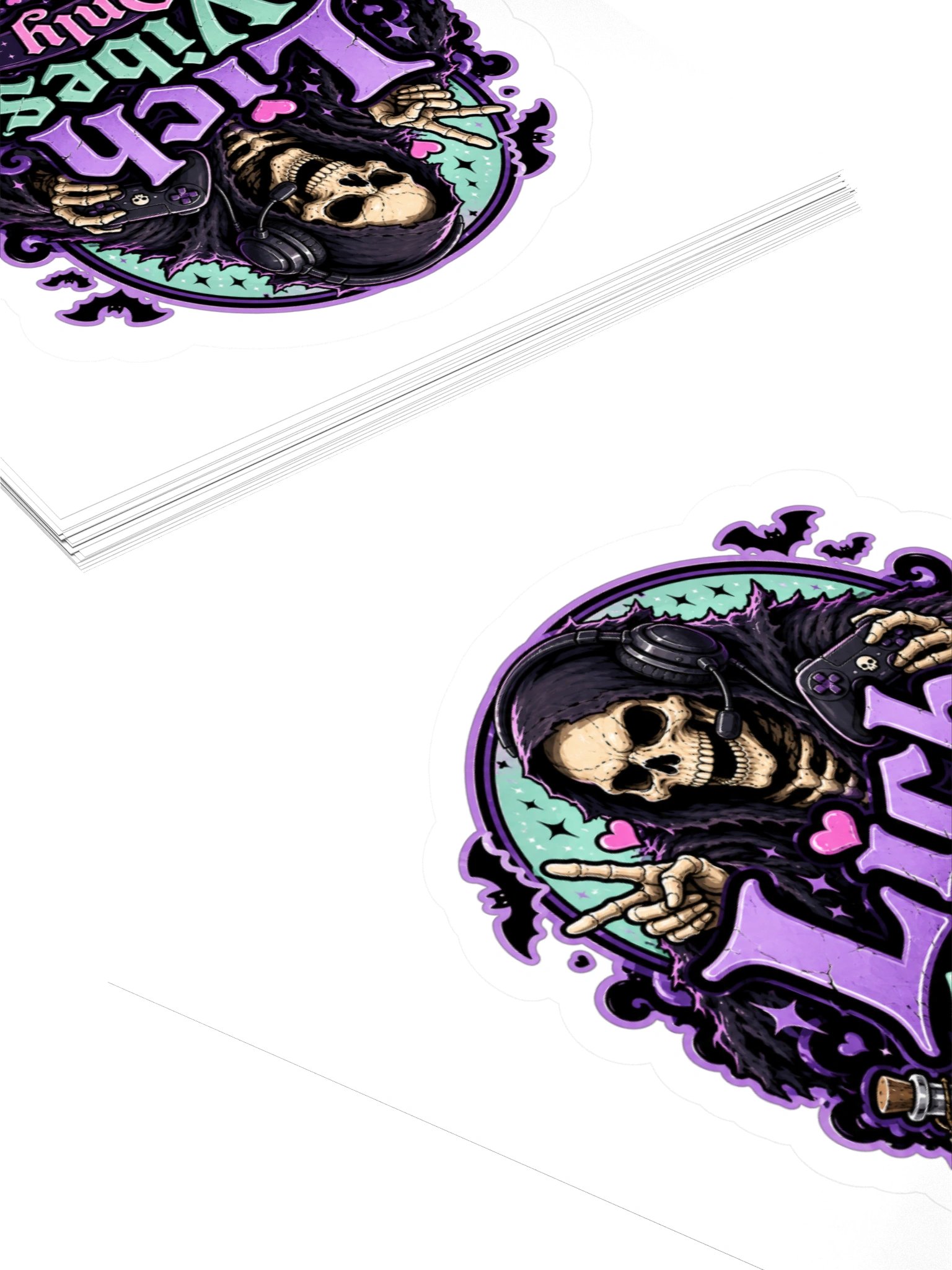 Lich Vibes Only Kiss-Cut Sticker product image (4)