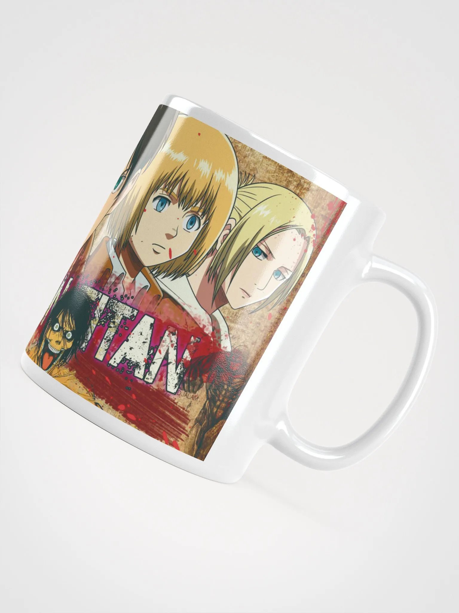 Take of Titan White Glossy Mug – Epic Design for Anime Fans product image (10)