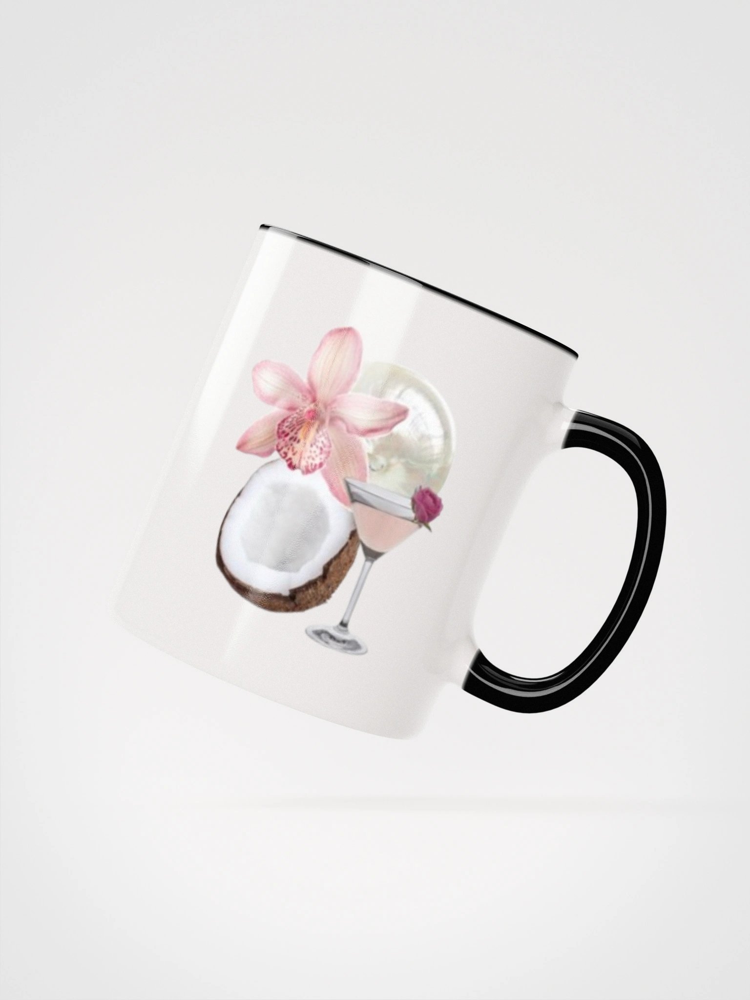 flower and coconut design mug product image (4)