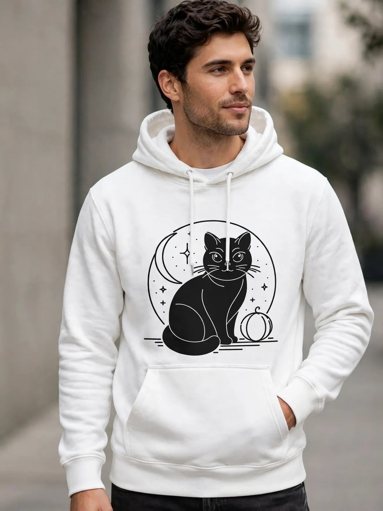Midnight Cat Graphic Hoodie | IDLAR product image (3)