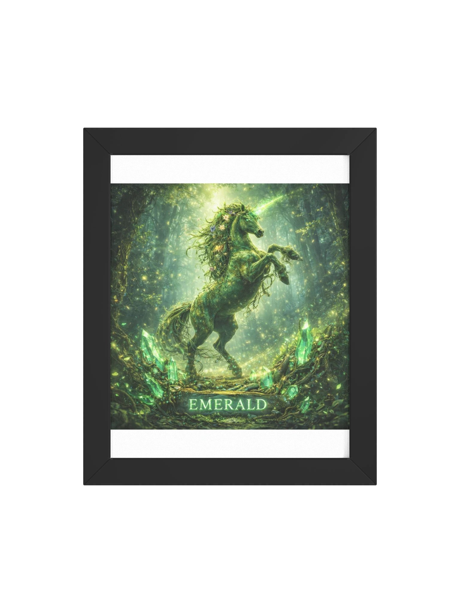 Emerald Unicorn Framed Poster product image (106)