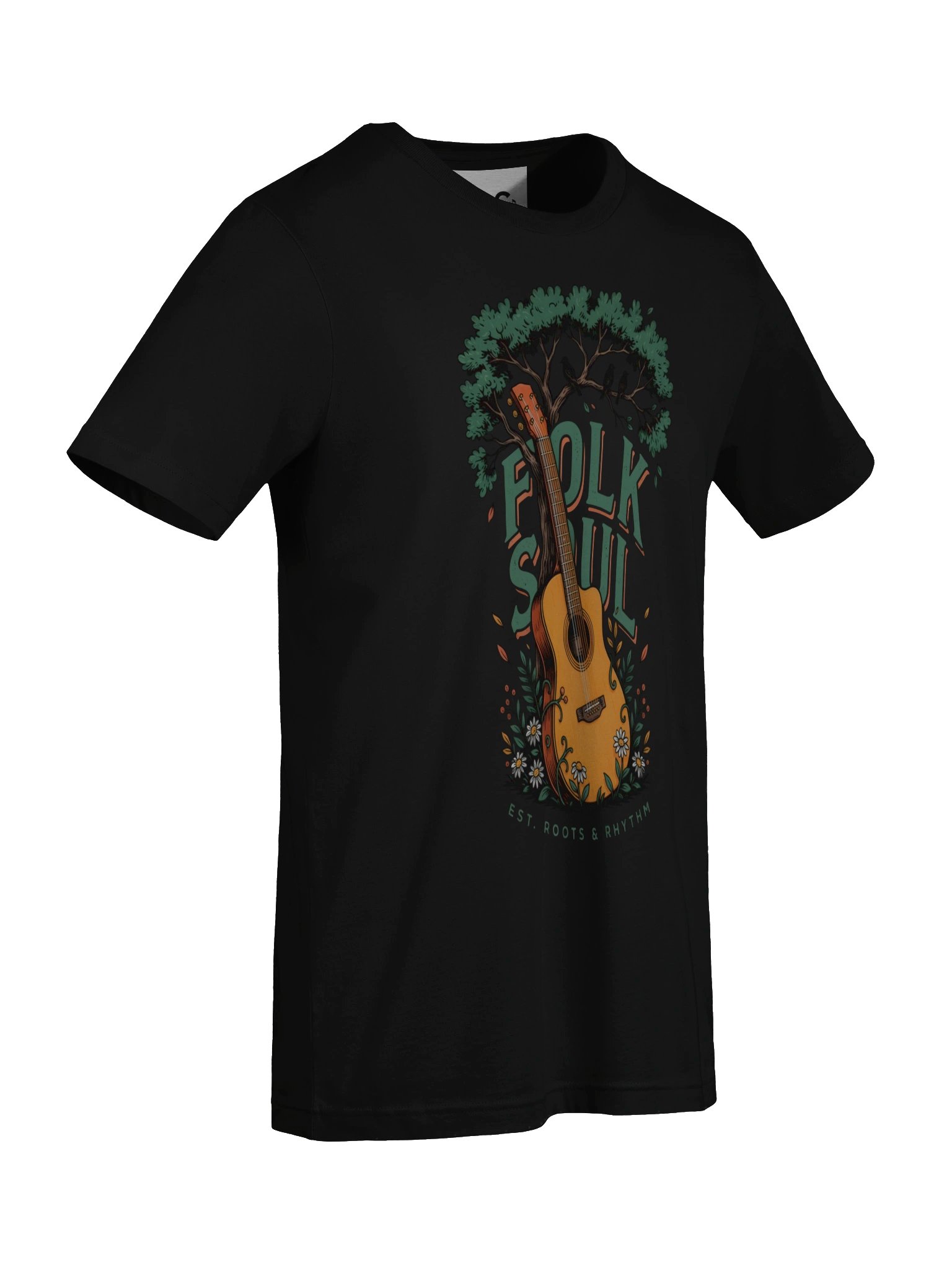 Folk Soul Roots & Rhythm Guitar Emblem Tee product image (39)