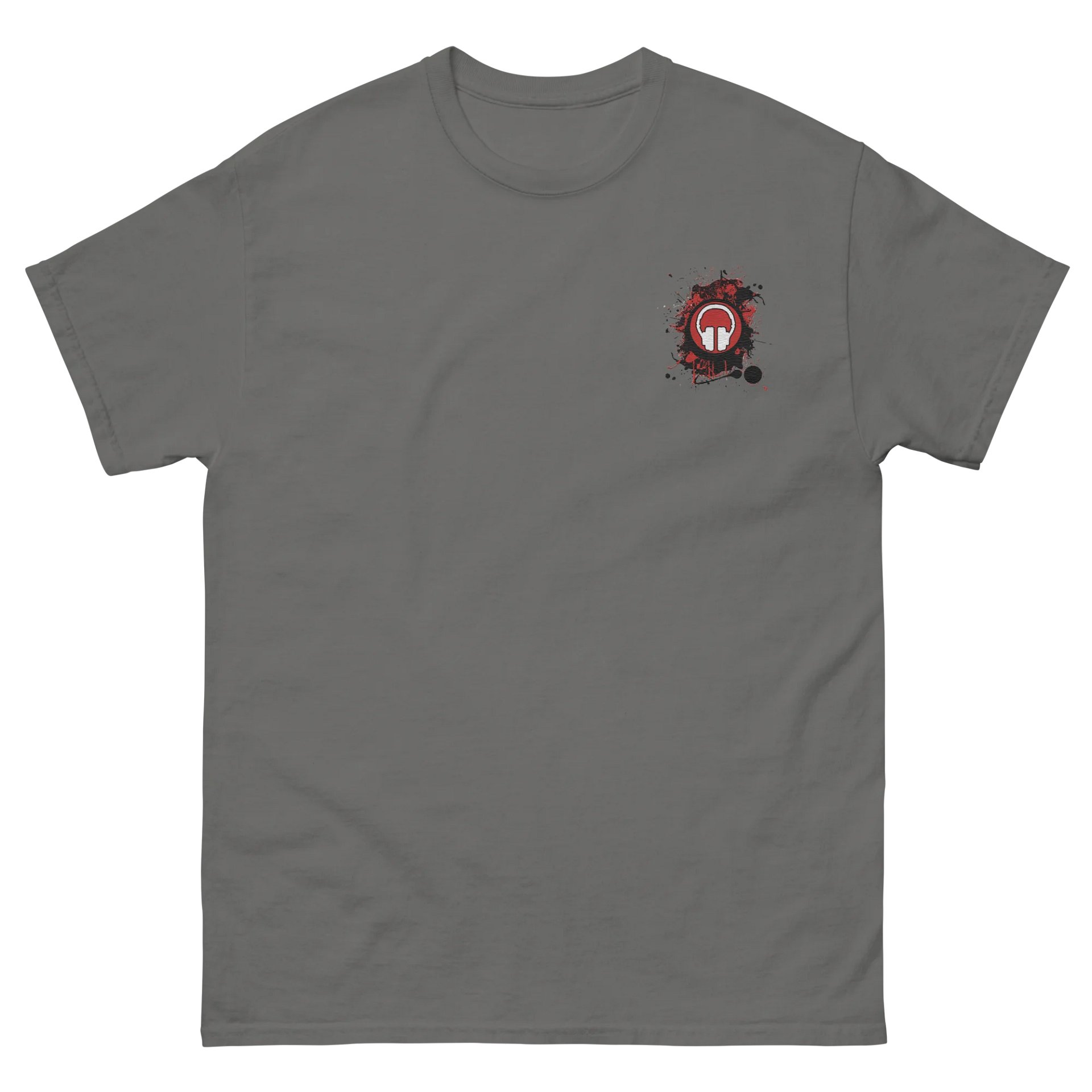 Paint Splat Headphones Embroidered Gildan Heavyweight T-Shirt product image (43)