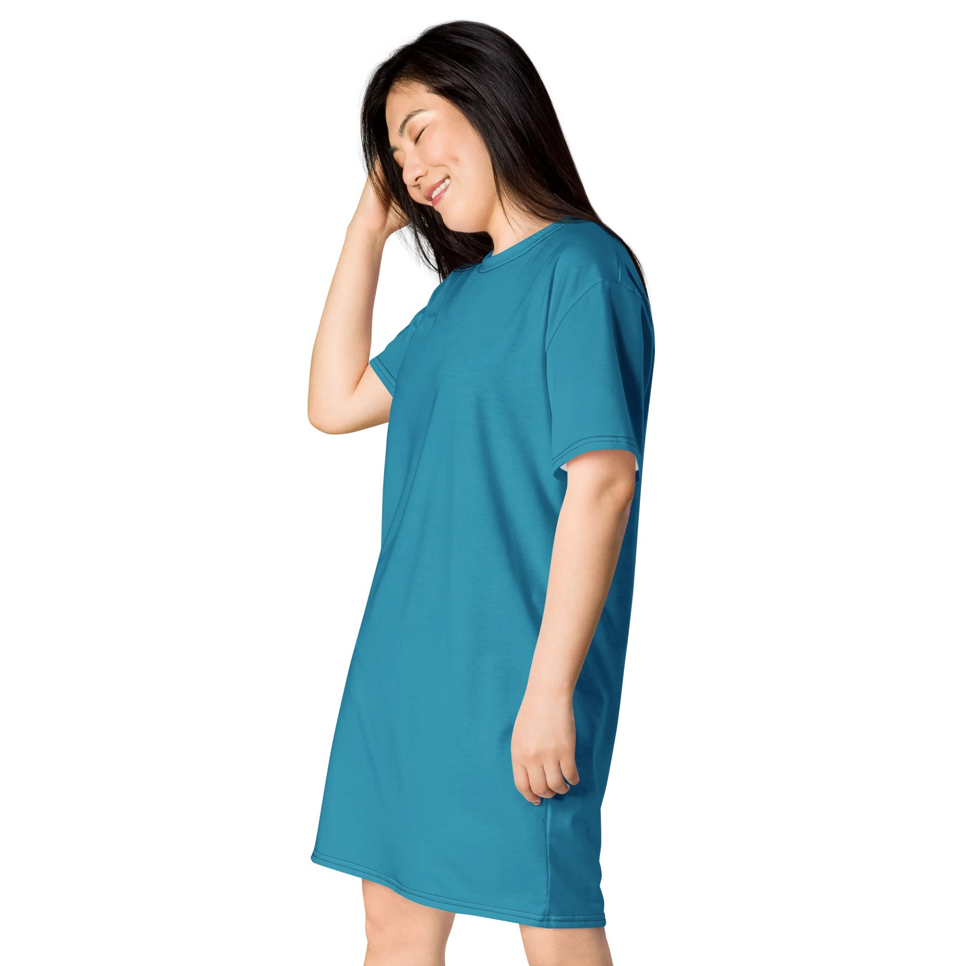 Oversized T-Shirt Dress - Classic Blue, Sizes 2XS-6XL product image (3)