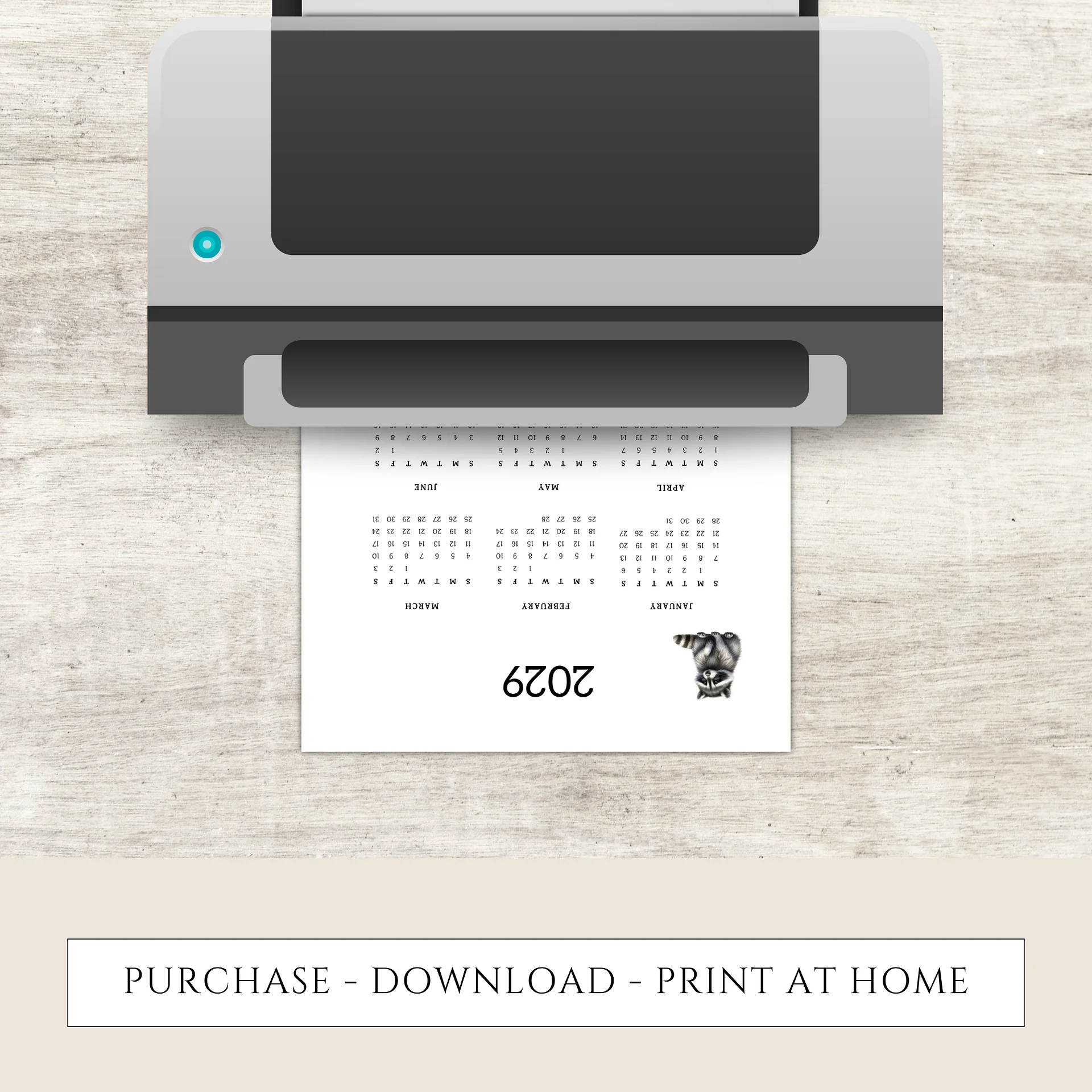 Six-year Printable Calendar Pages: Woodland Creatures product image (10)