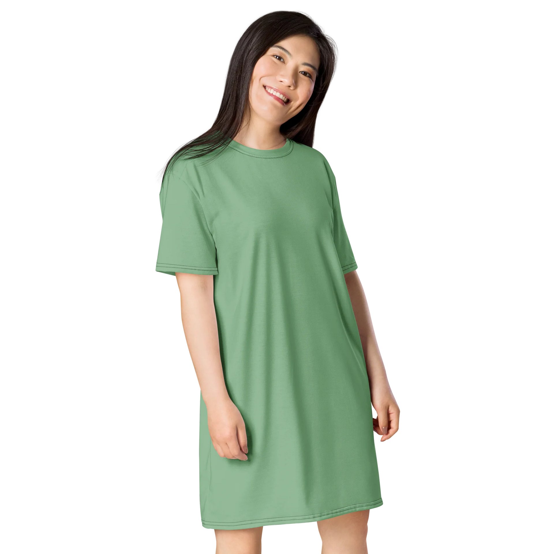 Oversized T-Shirt Dress - Rich Dark Sea Green, Sizes 2XS-6XL product image (4)