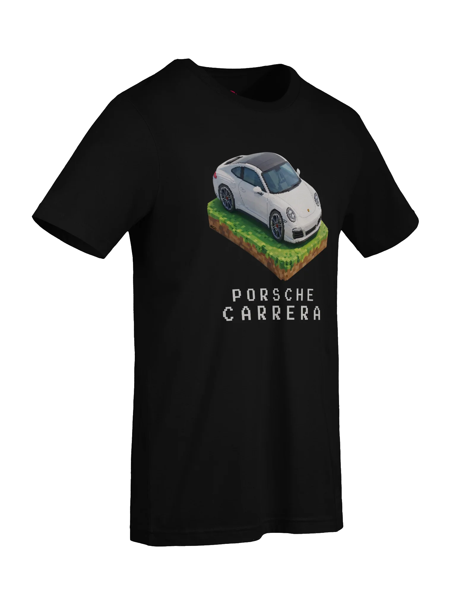 White Porsche 911 Carrera Shirt (Pixel, Retro, Minecraft) product image (9)