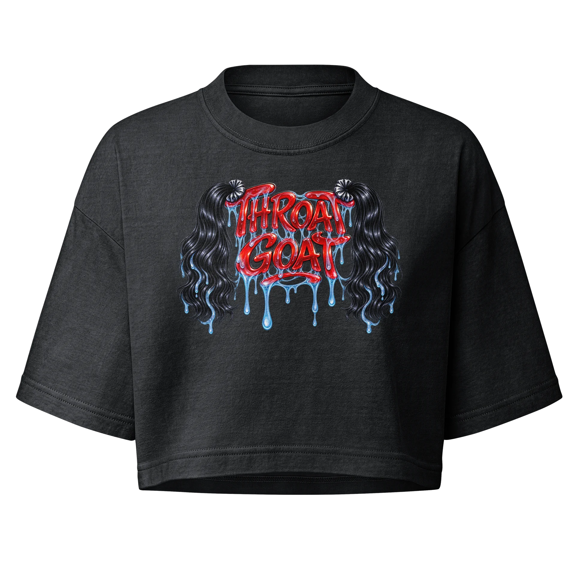 Throat Goat Drip Graphic Cropped Tee product image (1)