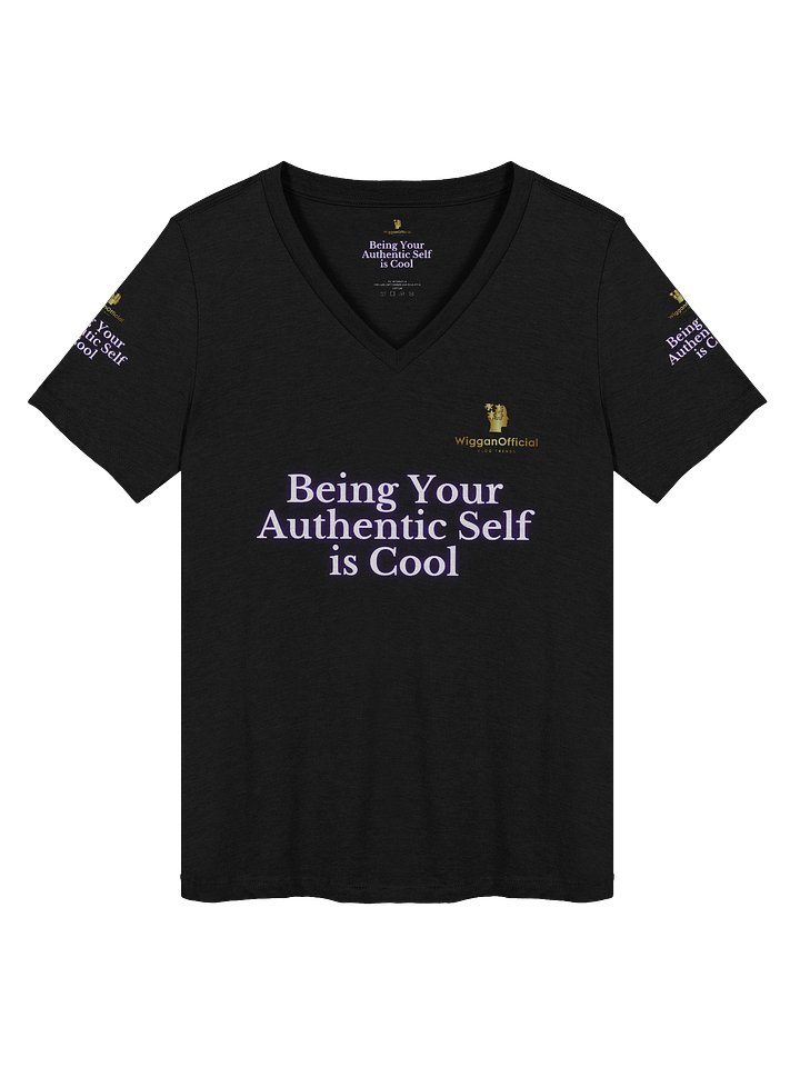 WigganOfficial "Being Your Authentic Self Is Cool" Women's Relaxed V-Neck T-Shirt. product image (1)