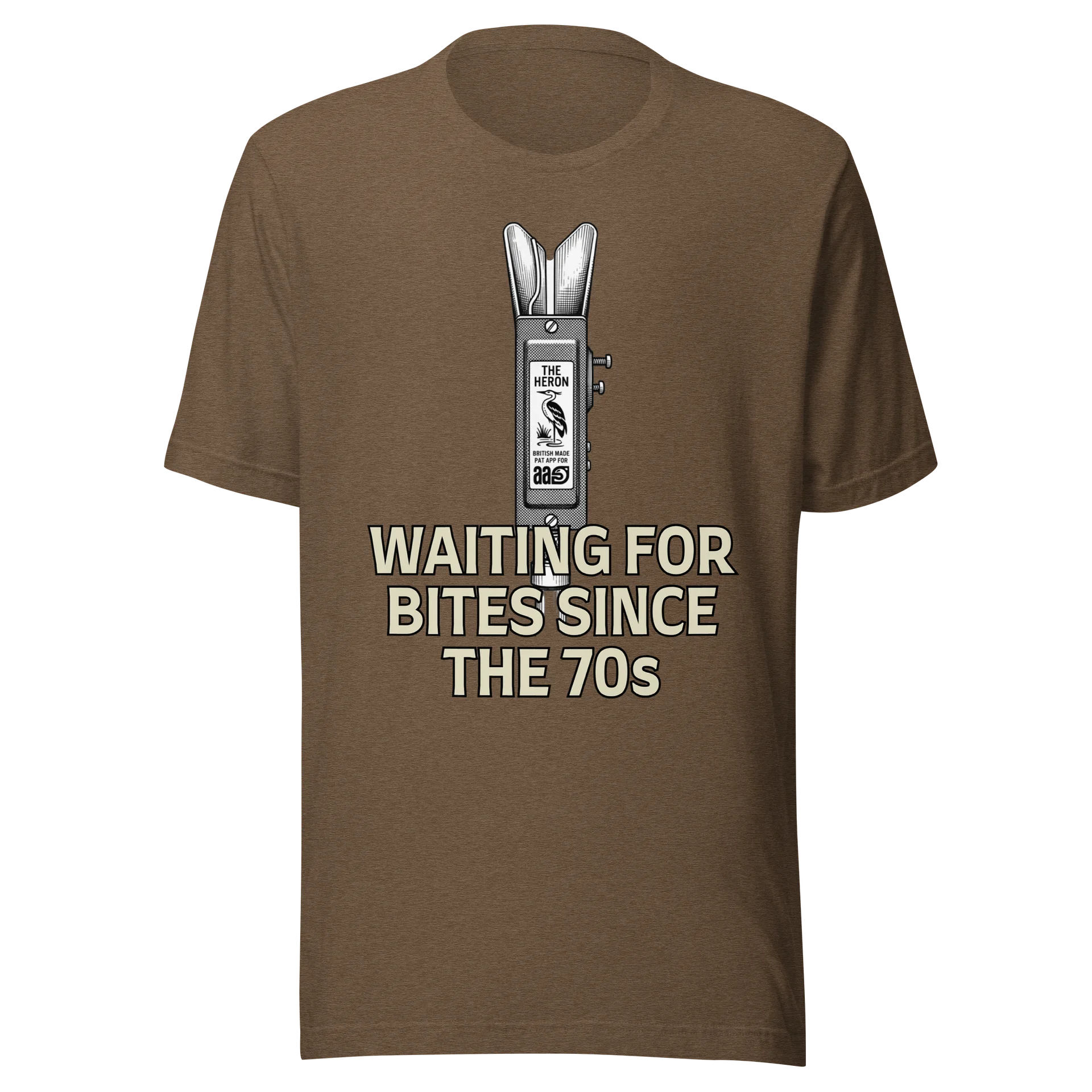 Heron Bite Indicator “ Waiting For Bites Since The 70s” T-Shirt product image (13)