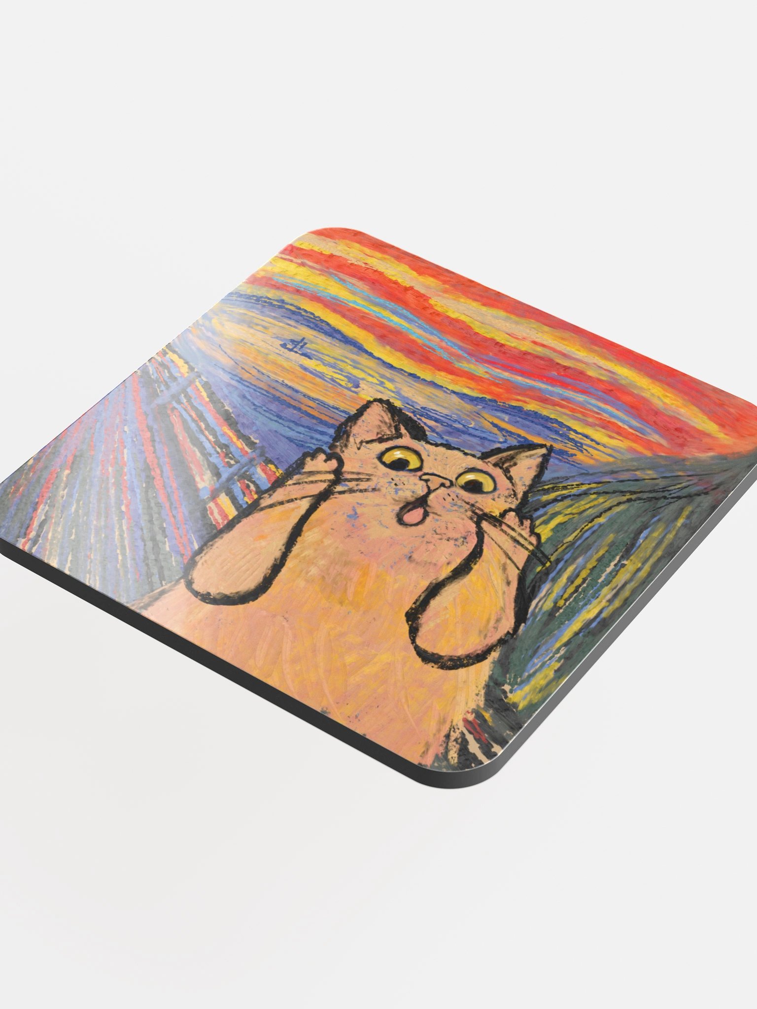 Scream Cat Painting Coaster product image (4)