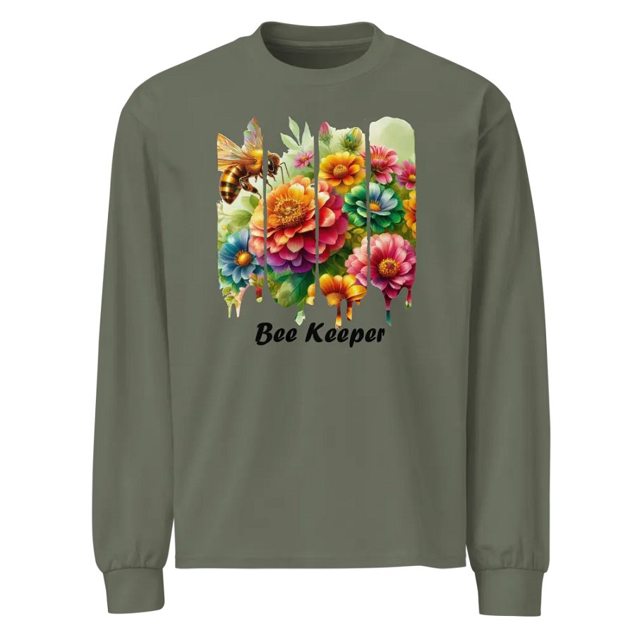 Bee Keeper Long Sleeve Heavyweight Tshirt | Beekeeper T-shirt Design product image (3)