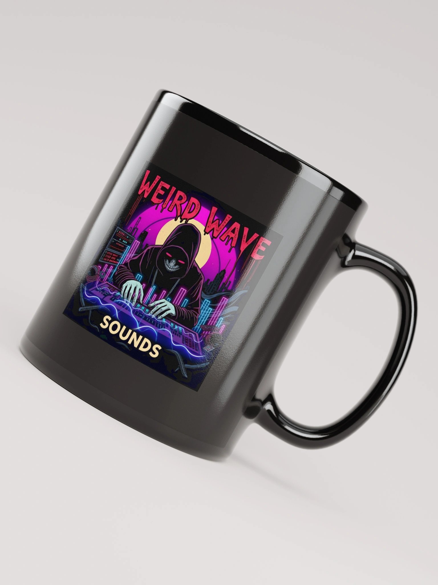 Weird Wave Sounds Duality Black Mug- 11 oz product image (4)