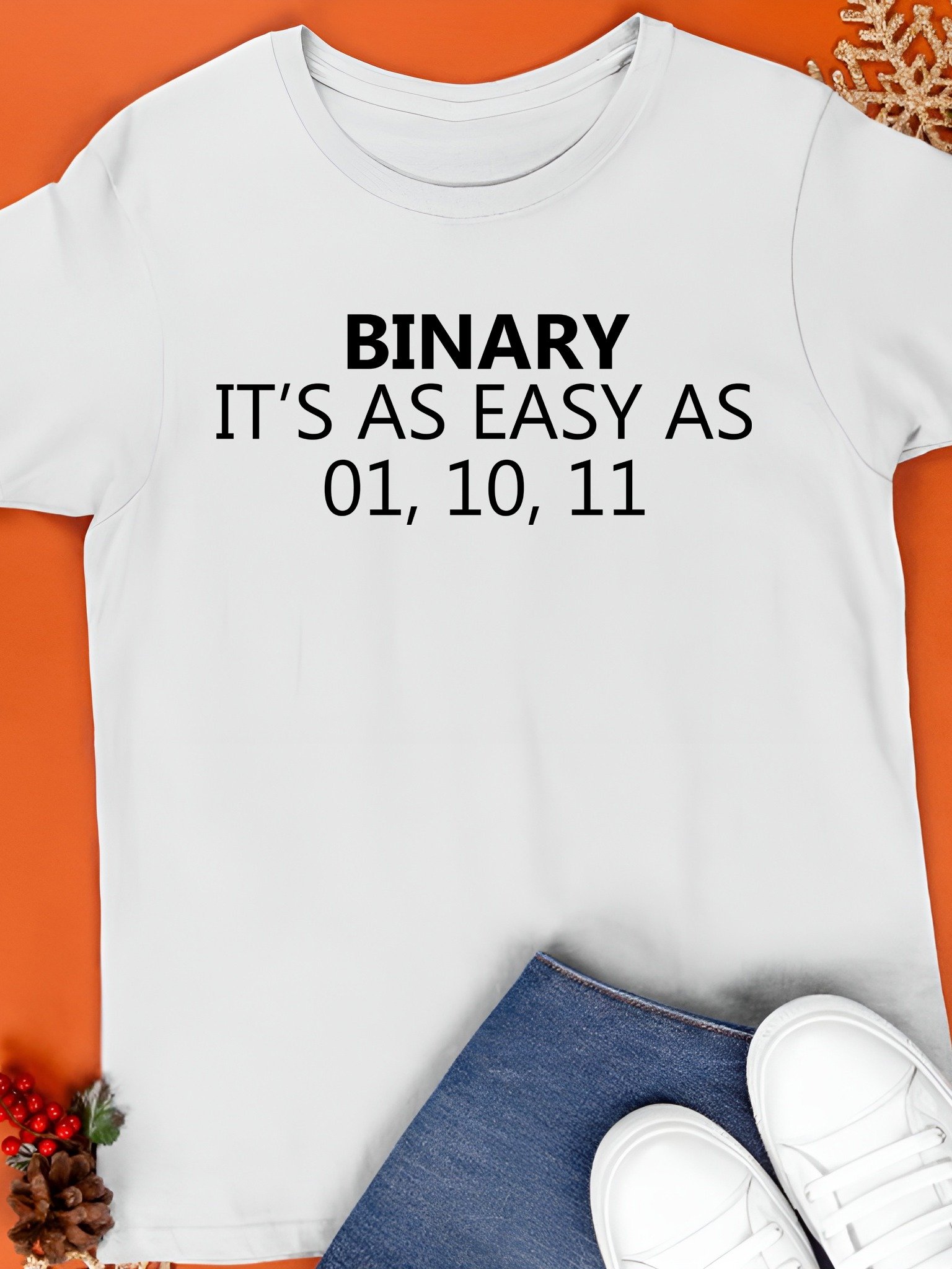 Binary 01 10 11 Robot T-Shirt product image (1)