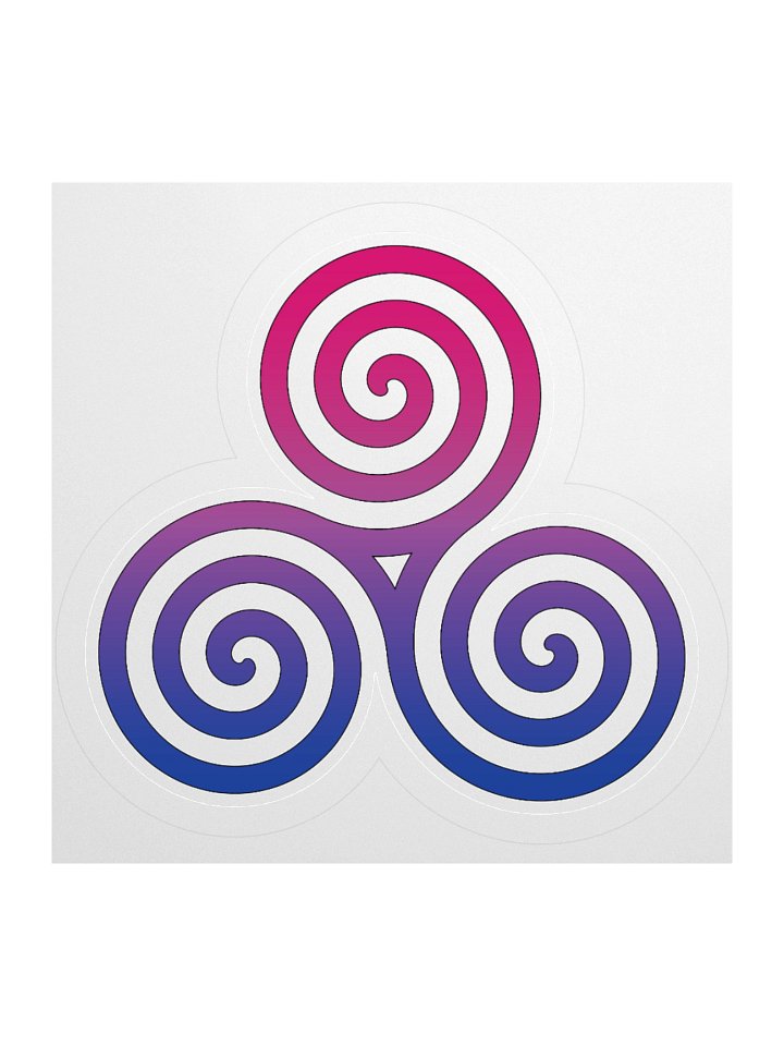 Bisexual Pride Gradient Celtic Triskelion Sticker product image (2)