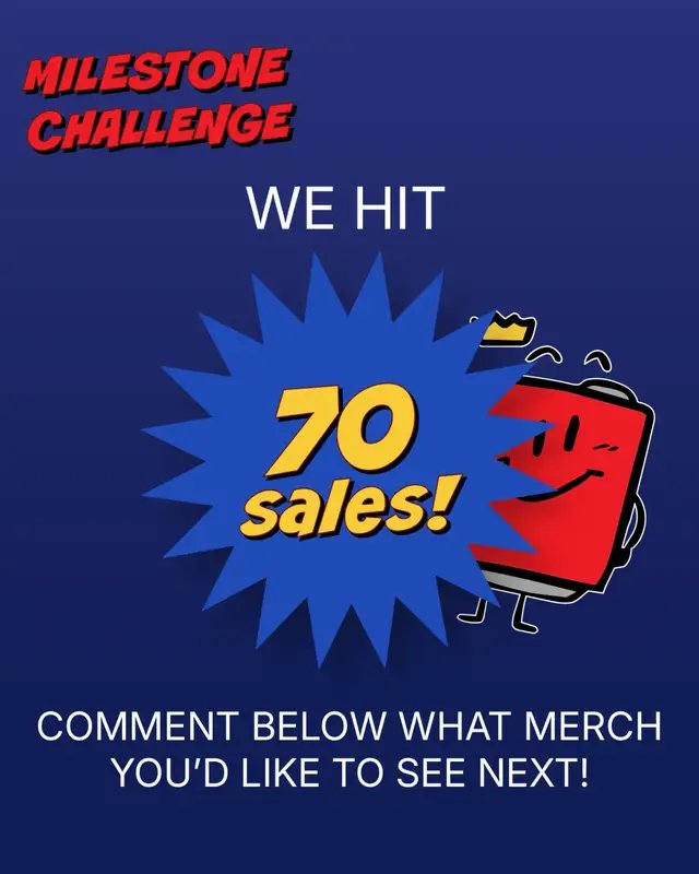 WE HIT 70 SALES! Comment below what merch you'd like to see next? (Merch Link in Bio)