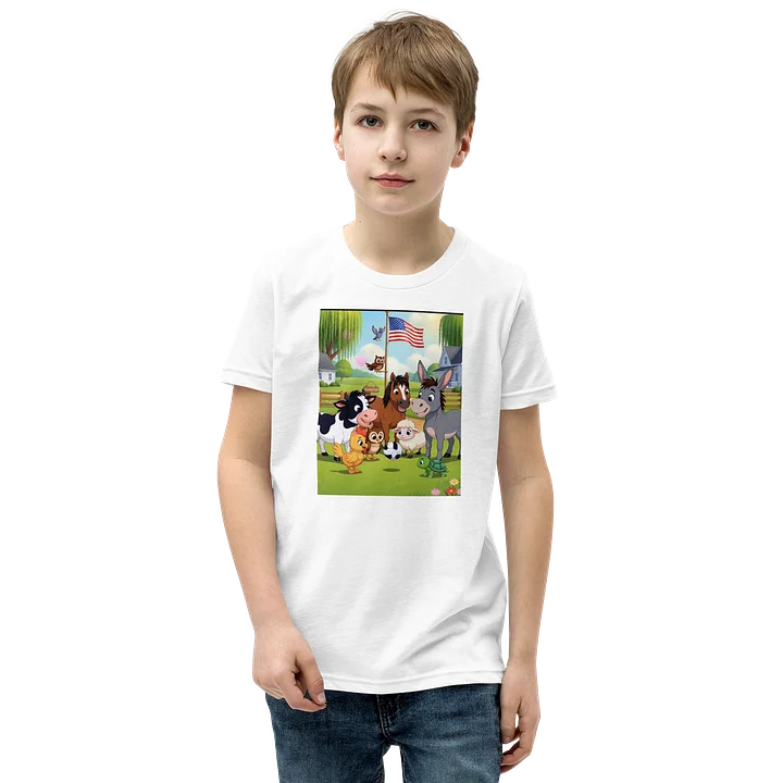 Farm Animals Play Soccer Youth Tee product image (1)