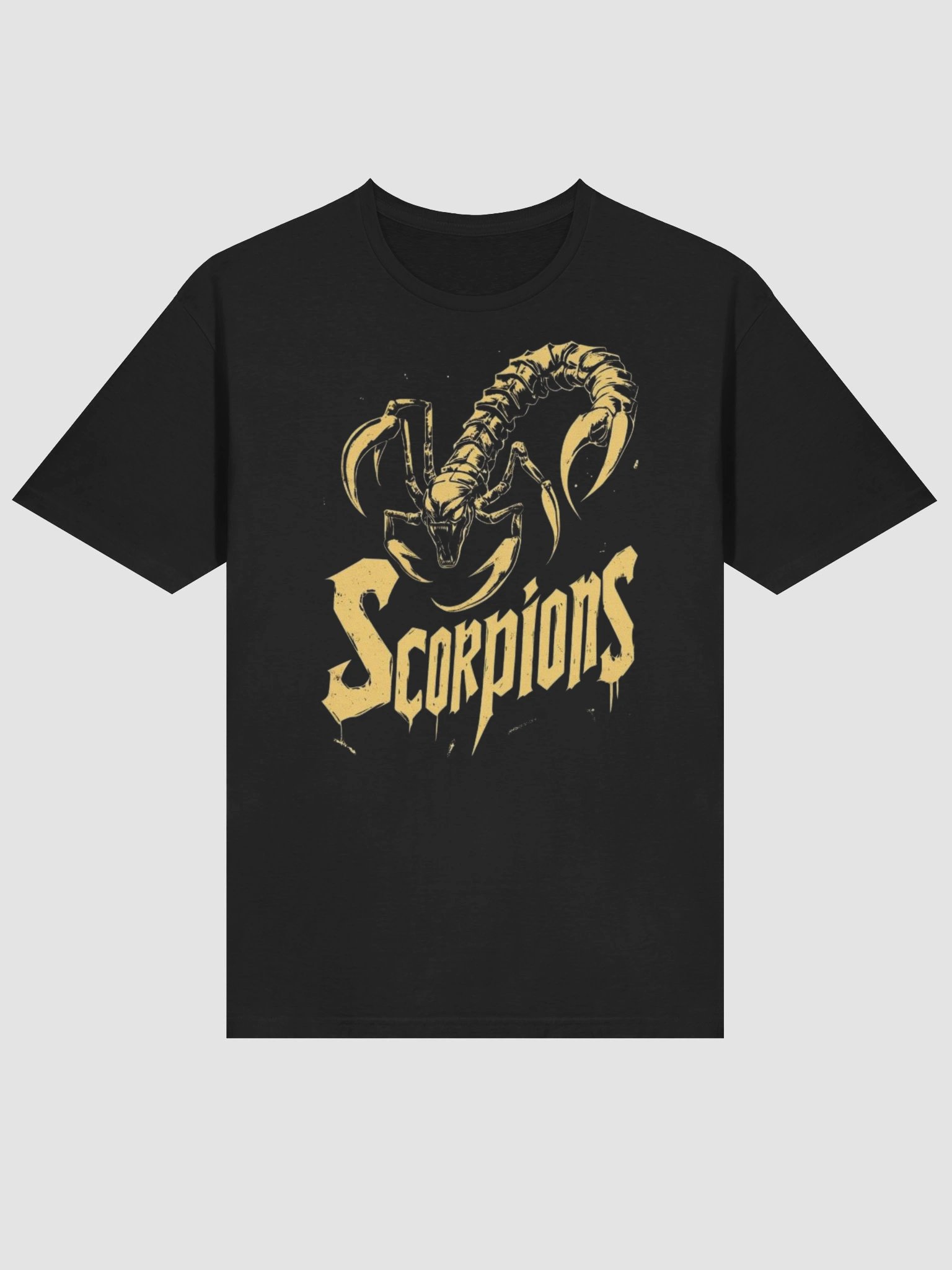 Scorpions T-Shirt | Gold Scorpion Strike Graphic | Classic Heavy Metal Power Icon Tee product image (1)