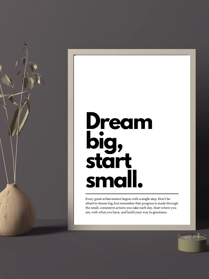 Dream Big Start Small Minimalist Printable Wall Art product image (1)