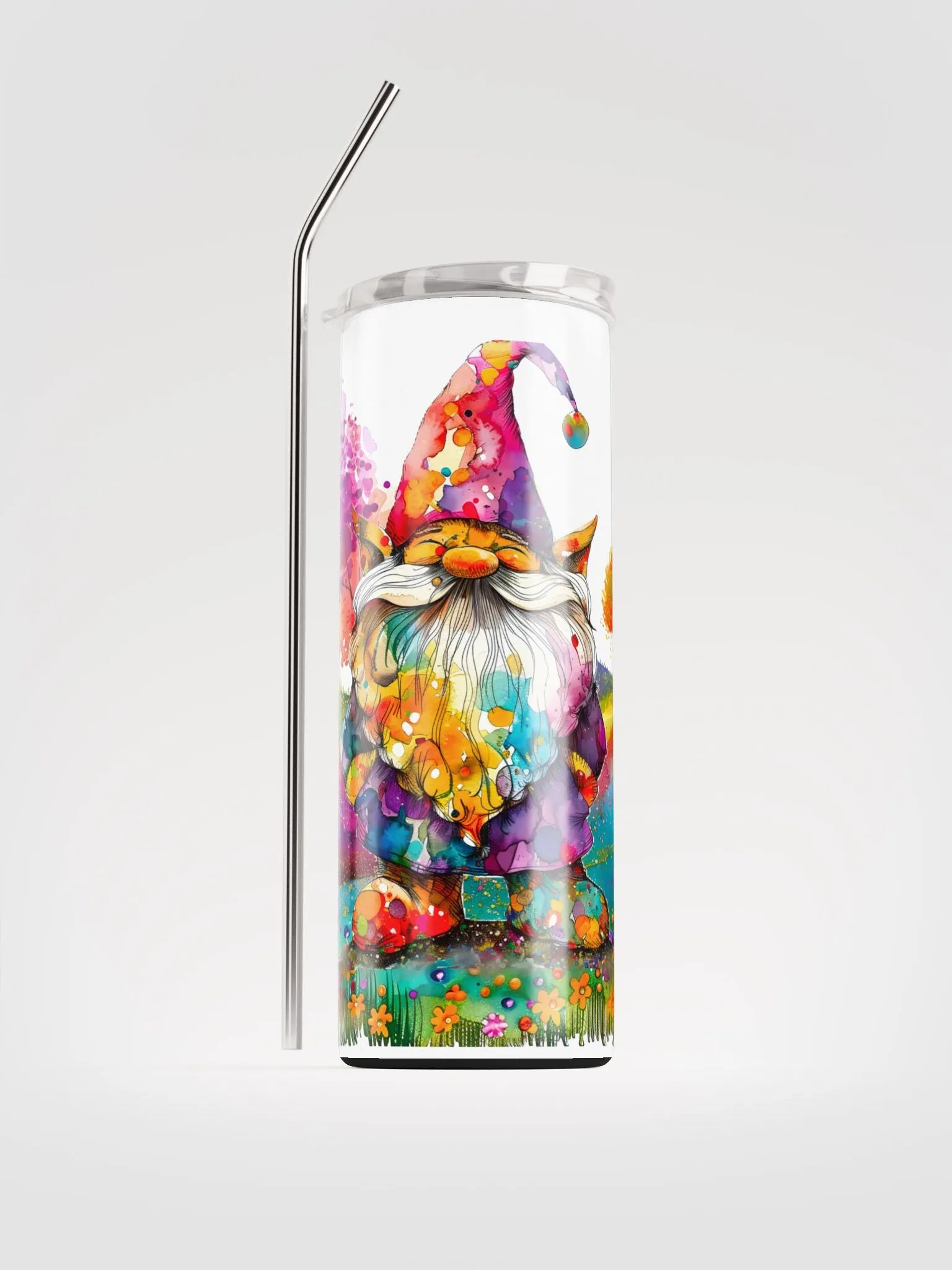 Spring Garden Gnome Stainless Steel Tumbler product image (2)
