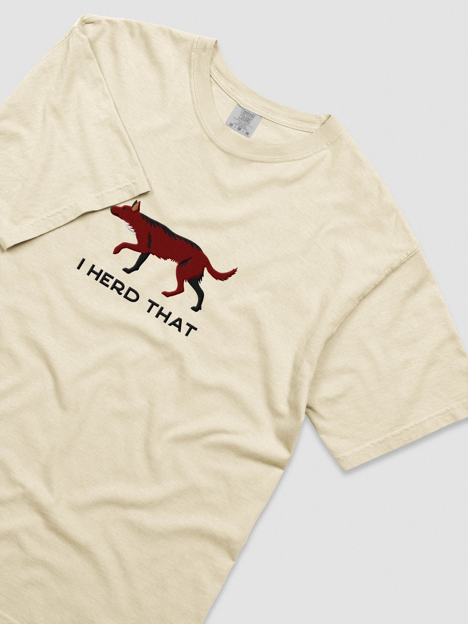 I Herd That T-Shirt(Embroidered) of an Australian Kelpie(Brown) product image (8)