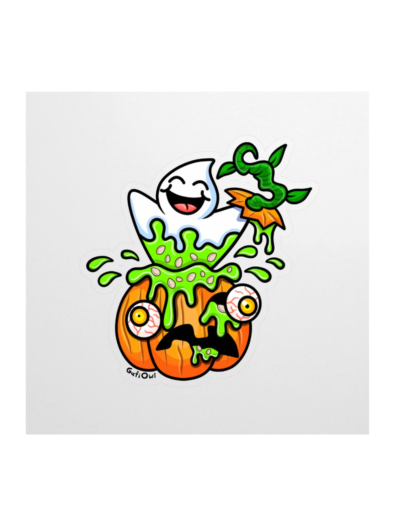 Pumpkin Ghost Sticker product image (1)