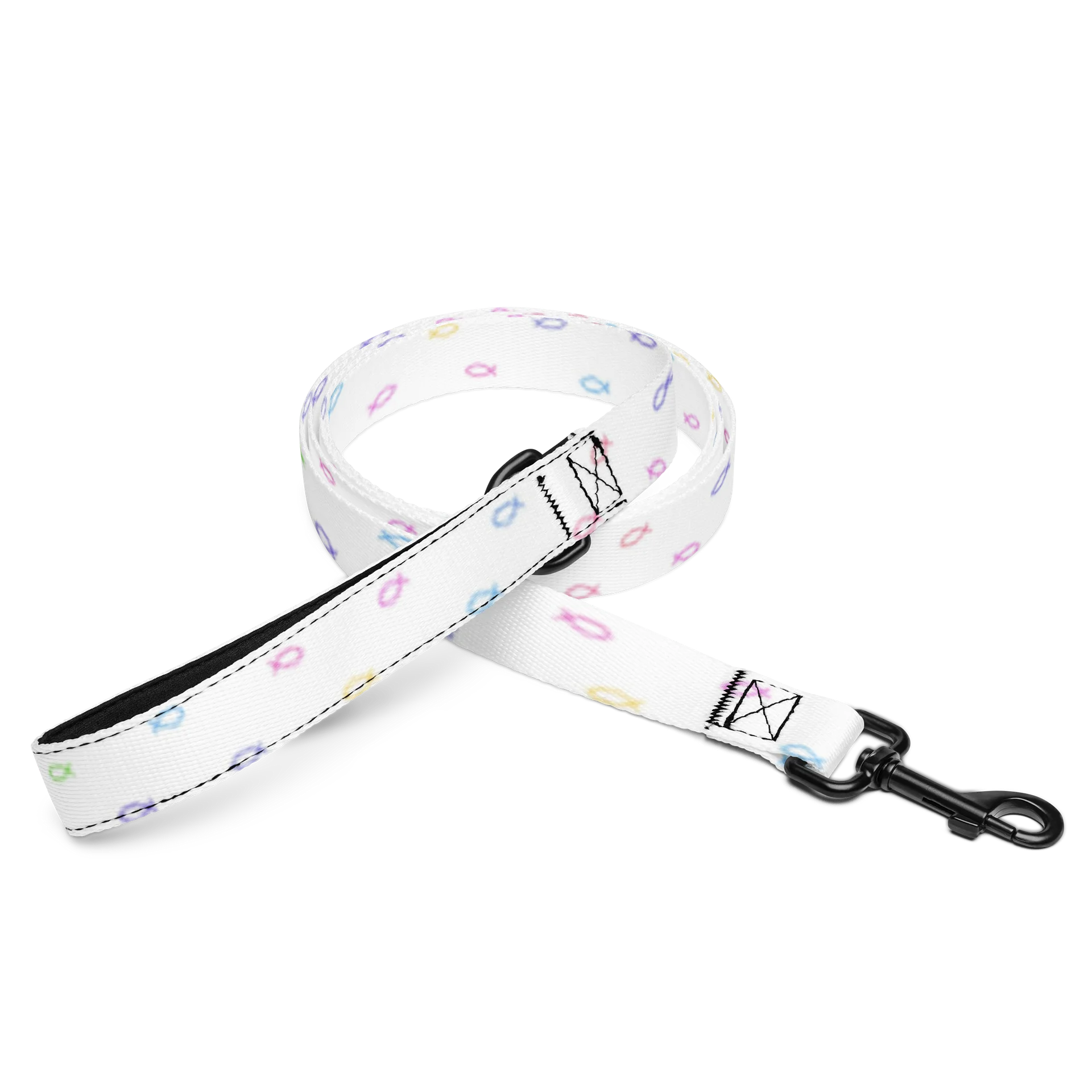 Walk by Faith Christian Dog Leash – Pastel Ichthys Fish Pet Leash product image (2)