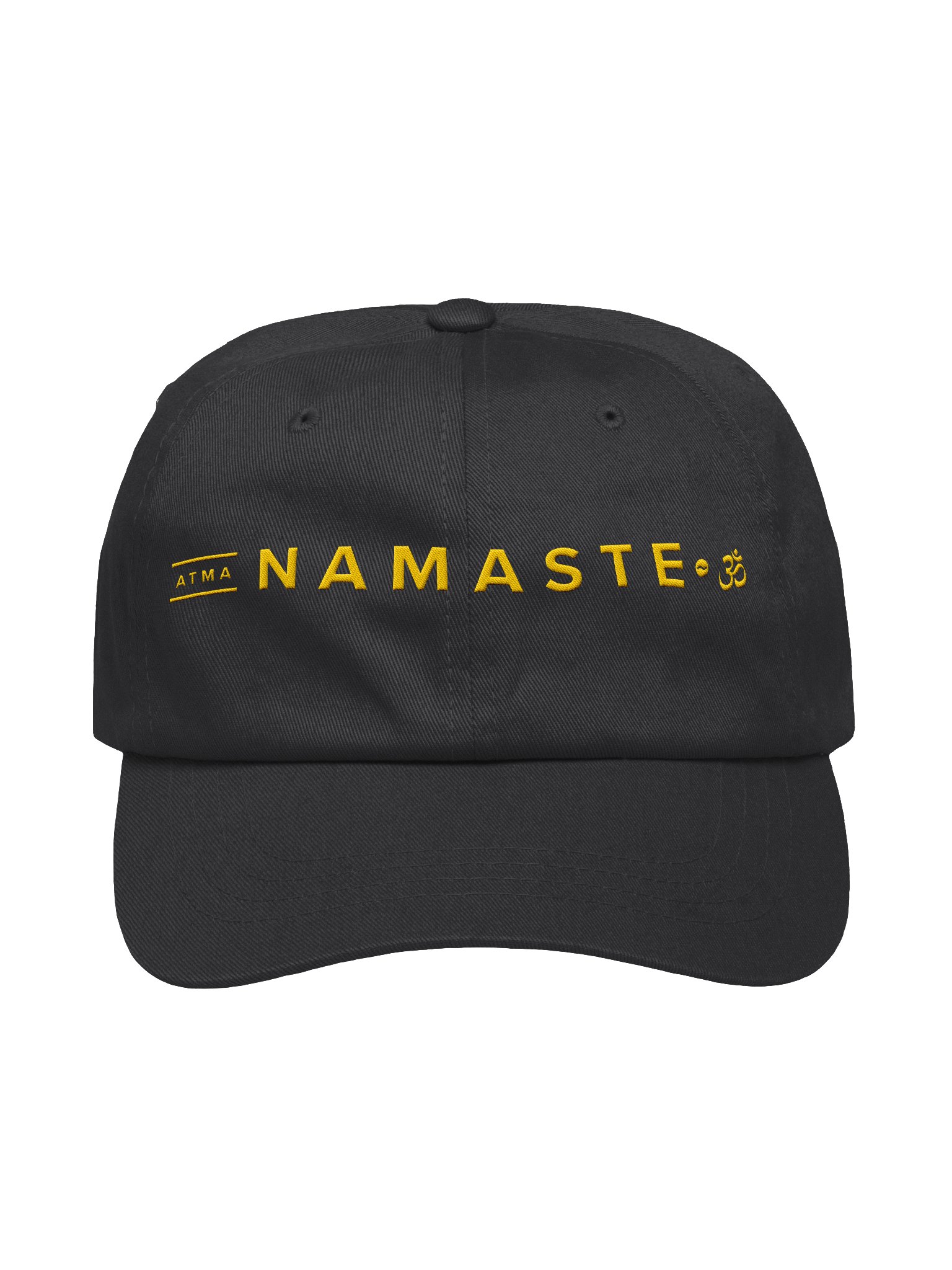 ATMA NAMASTE Dad Hat — Hiwaves Frequency (Black & Yellow) product image (2)