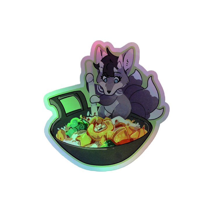 Zorri and Chicken Stir Fry Sticker Holo product image (2)