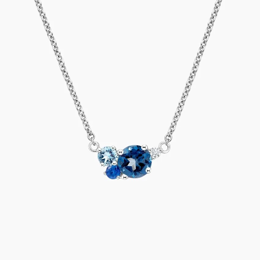 Hydrangea Bouquet Pendant in Silver product image (1)