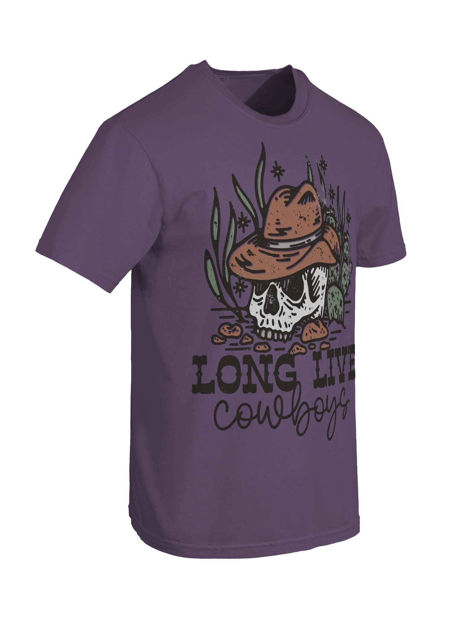 Long Live Cowboys Skull Shirt – Western Cowboy Graphic Tee, Vintage Desert Skull Design product image (7)