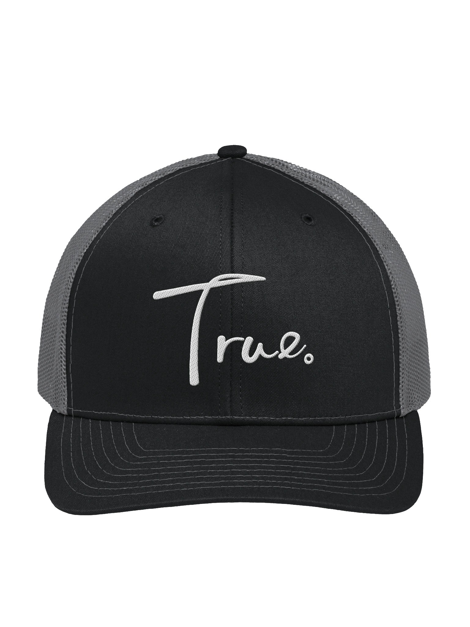 Cast Trucker Hat — in Charcoal Black + Whisper White product image (1)