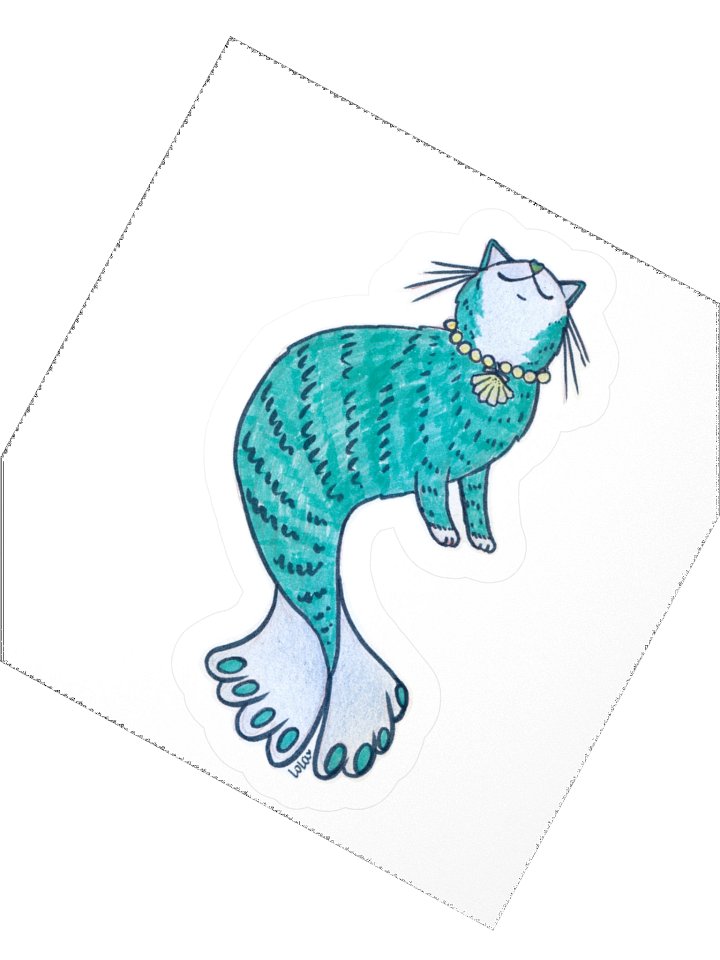 Meowmaid Pearl Cut Stickers product image (5)