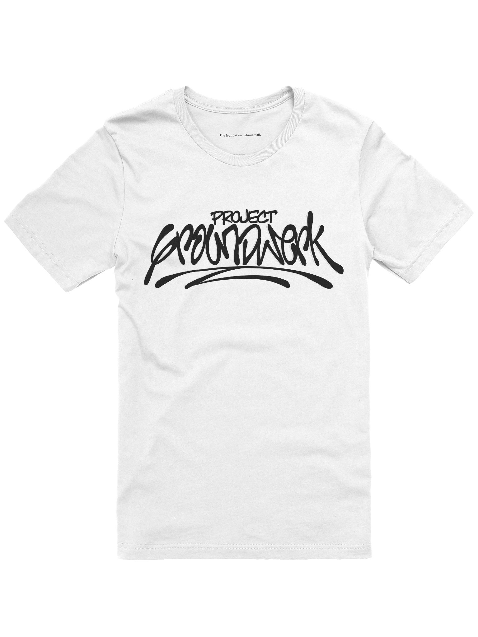 Project Groundwerk Basic Logo Adult Unisex White T-Shirt product image (1)