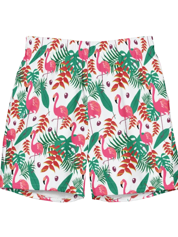 Flamingo Tropical Vibes Hawaiian Swim Trunks product image (1)