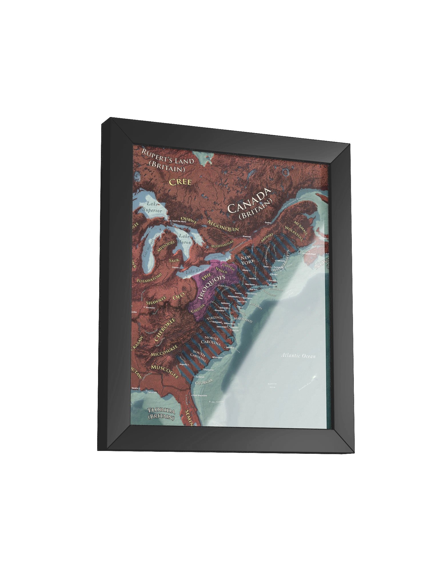 The American Revolution - 1776 - Framed Map product image (6)
