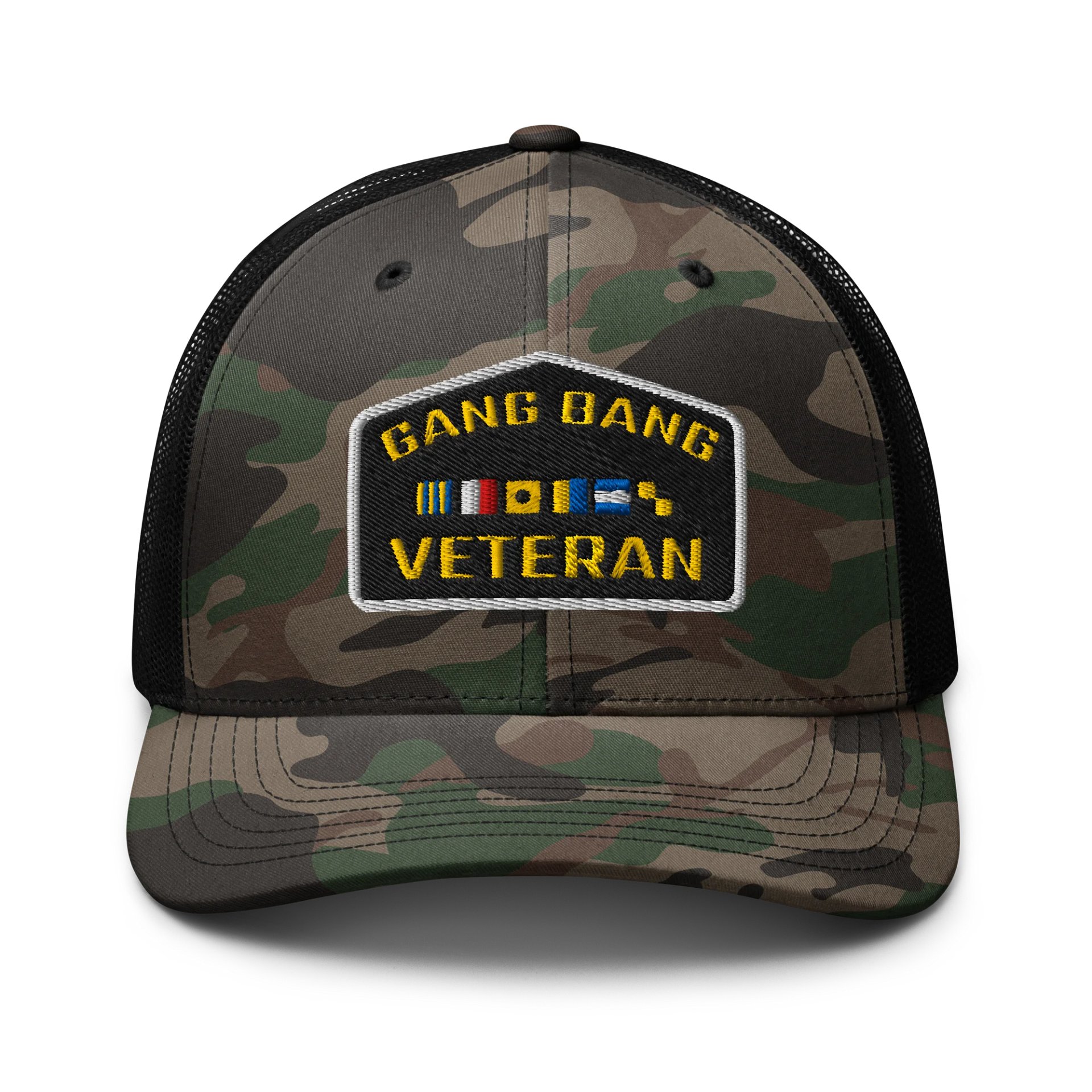 GANG BANG Tribute Camo Trucker Hat product image (1)