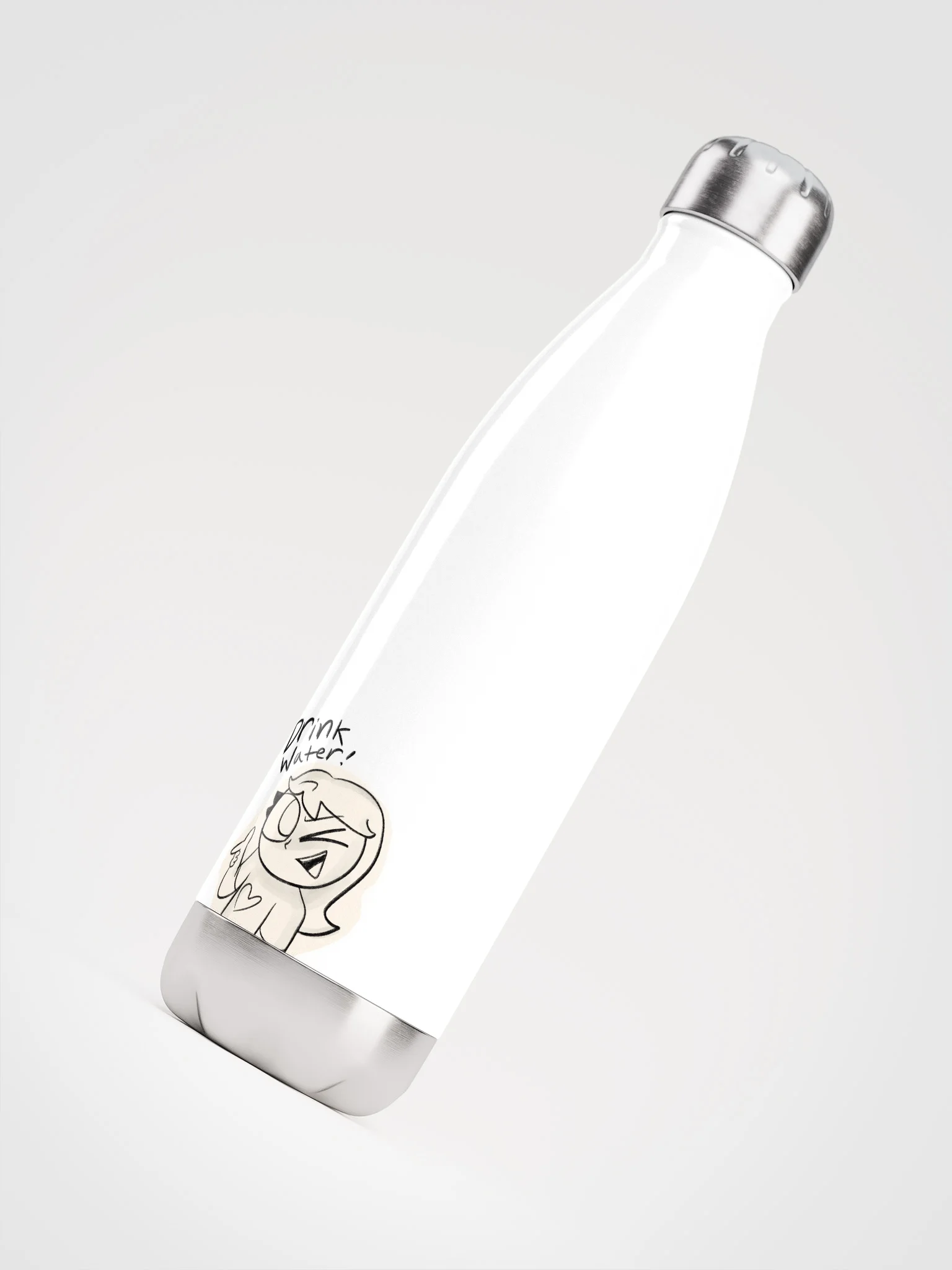 Indy "Drink Water" Water Bottle (White version) product image (4)