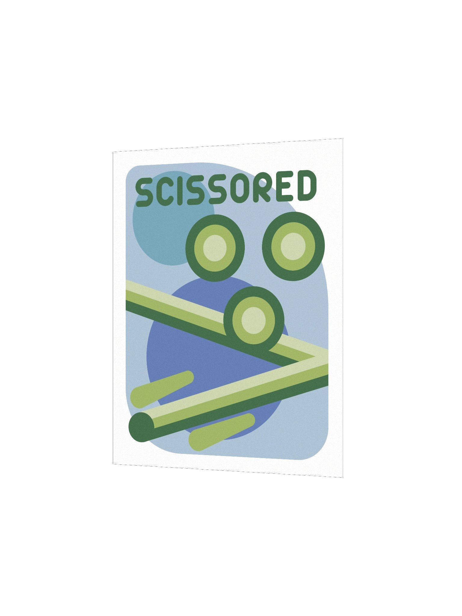 Scissored Poster - Blue/Green product image (2)