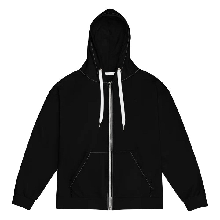 TDS Music Eco-Friendly Black Unisex Zip Hoodie - Relaxed Fit product image (1)